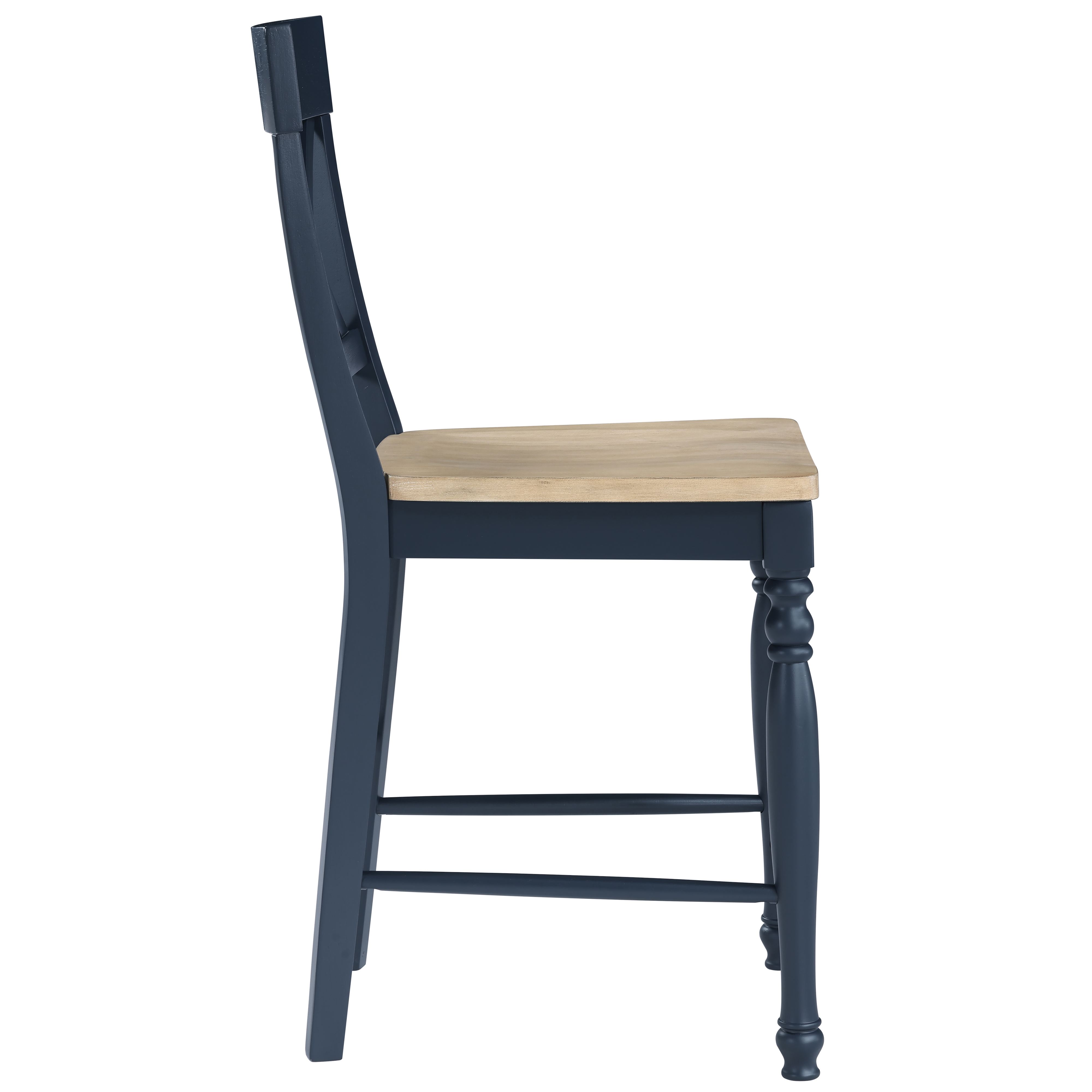 X-Back Counter Chair w/Turned Front Legs