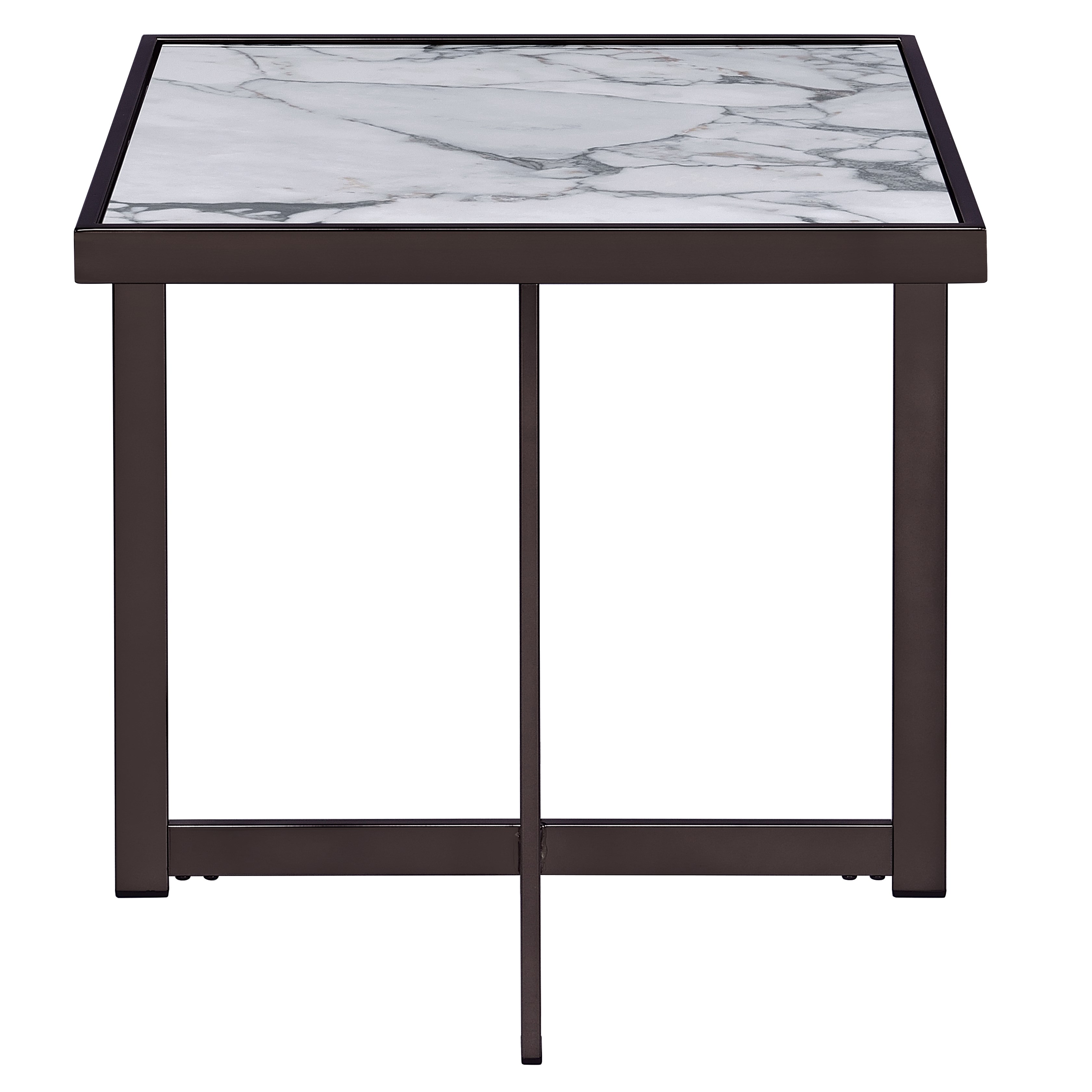 24" Sq. End Table w/Sintered Stone Inlay
