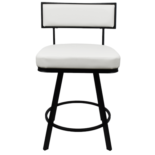 Contemporary Upholstered Counter Chair w/360-Degree Swivel