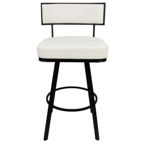 Contemporary Upholstered Bar Chair w/360-Degree Swivel