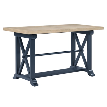 64" Ext. Counter Table w/Trestle Base