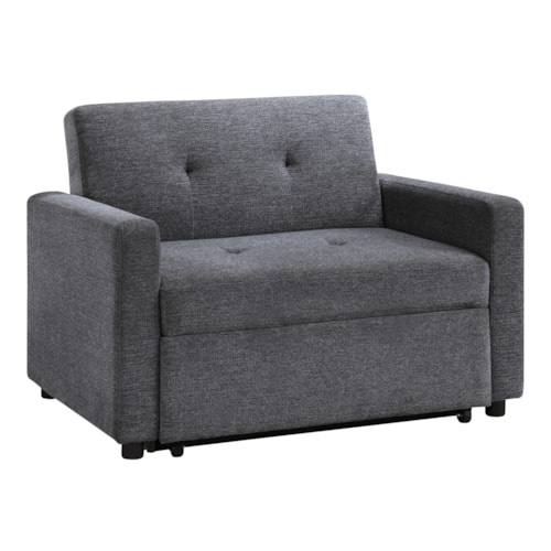 Mid-Century Modern Convertible Sleeper Chair w/Twin Mattress