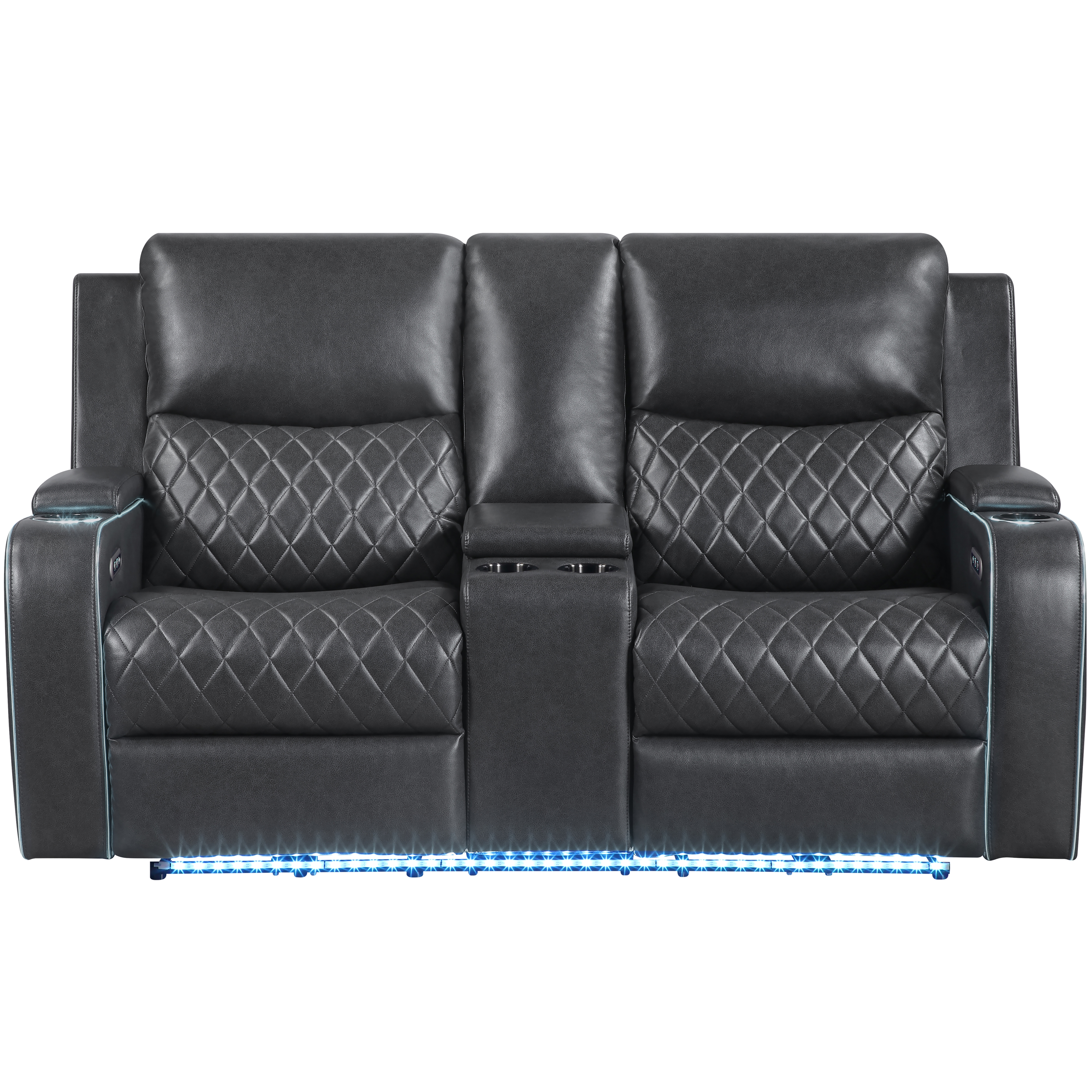 Power-Reclining Console Loveseat w/Speakers