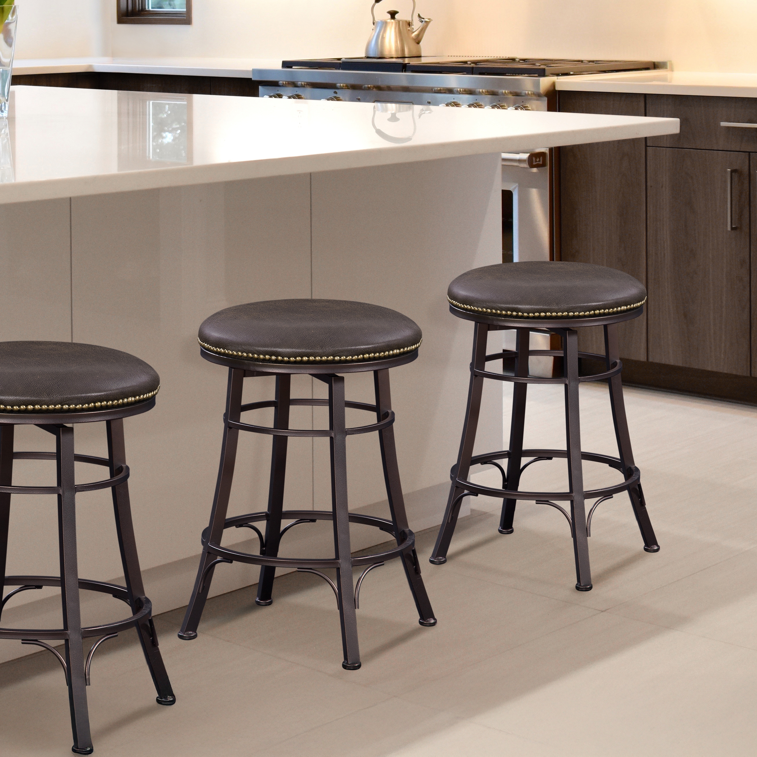 Backless Swivel Counter Chair