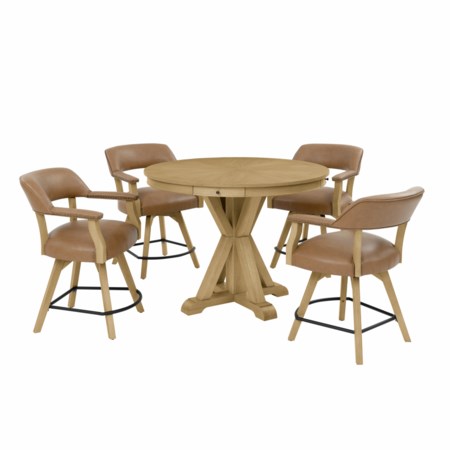 5-Piece Counter Dining Set, Natural