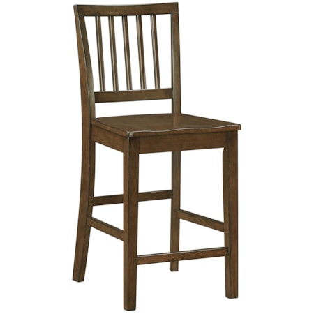 Slat-Back Counter Chair