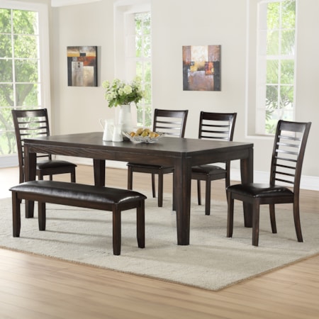 Ally 6Pc Dining Set Charcoal