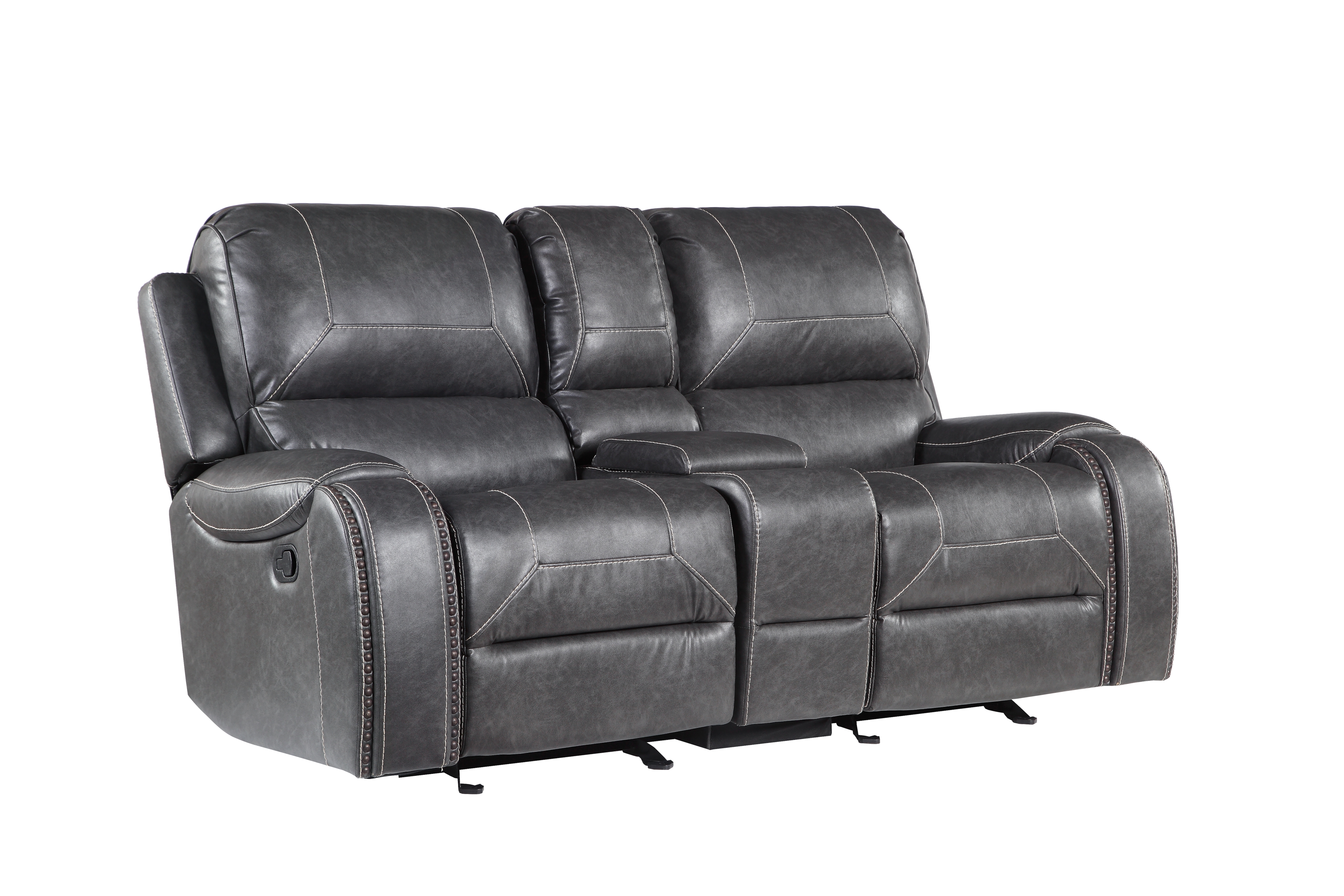 Manual Motion Glider Recliner Loveseat
