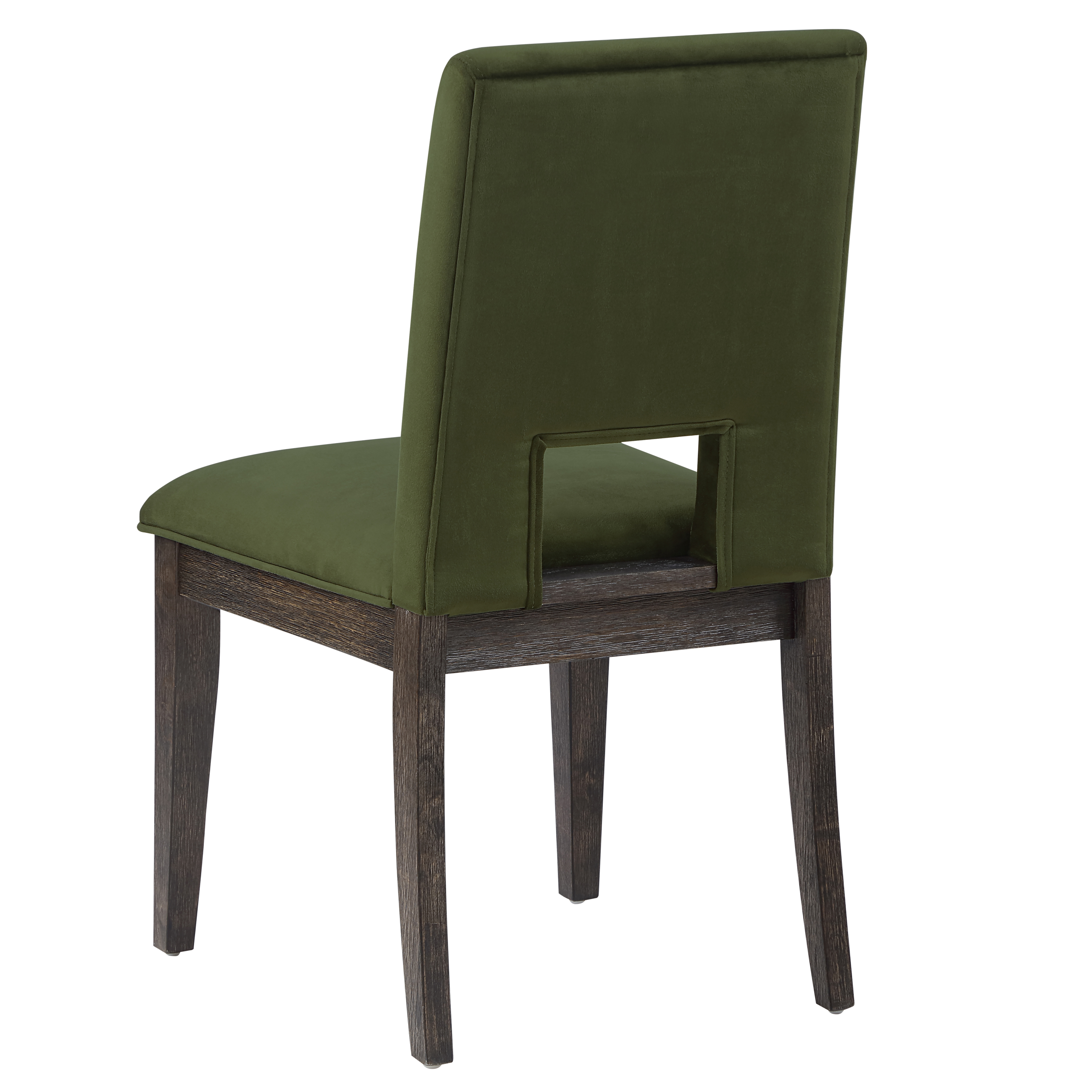 Velvet Upholstered Side Chair w/Escape Back