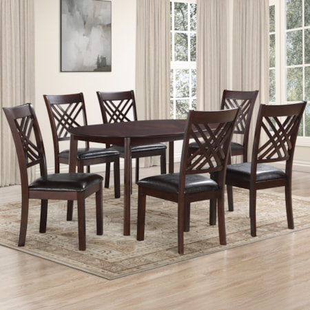 Adrian Oval Table - 7Pcs Set (T+6S)