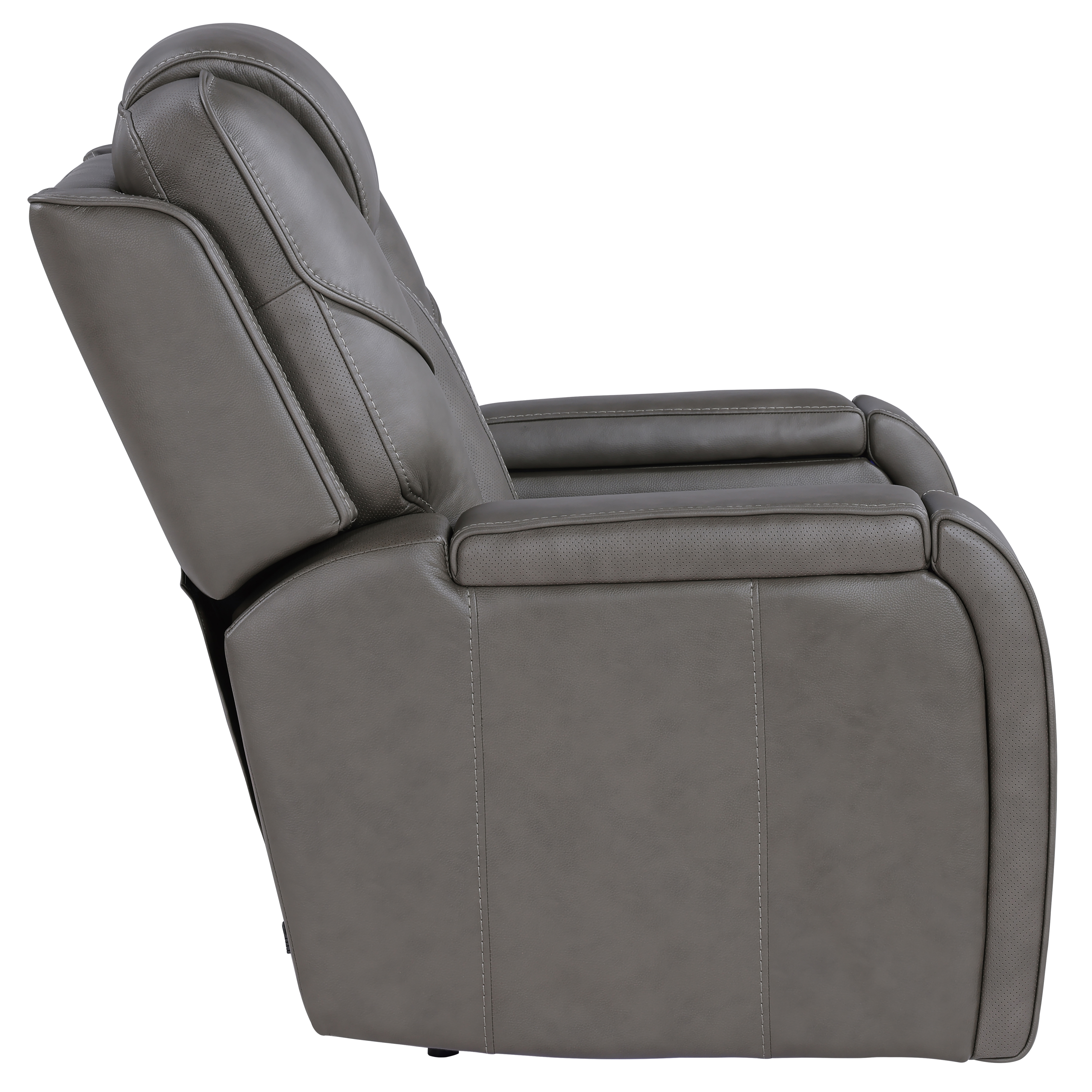 Leather Triple-Power Recliner w/Speakers