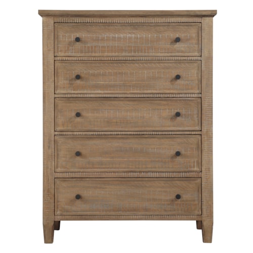 Rustic 5-Drawer Bedroom Chest