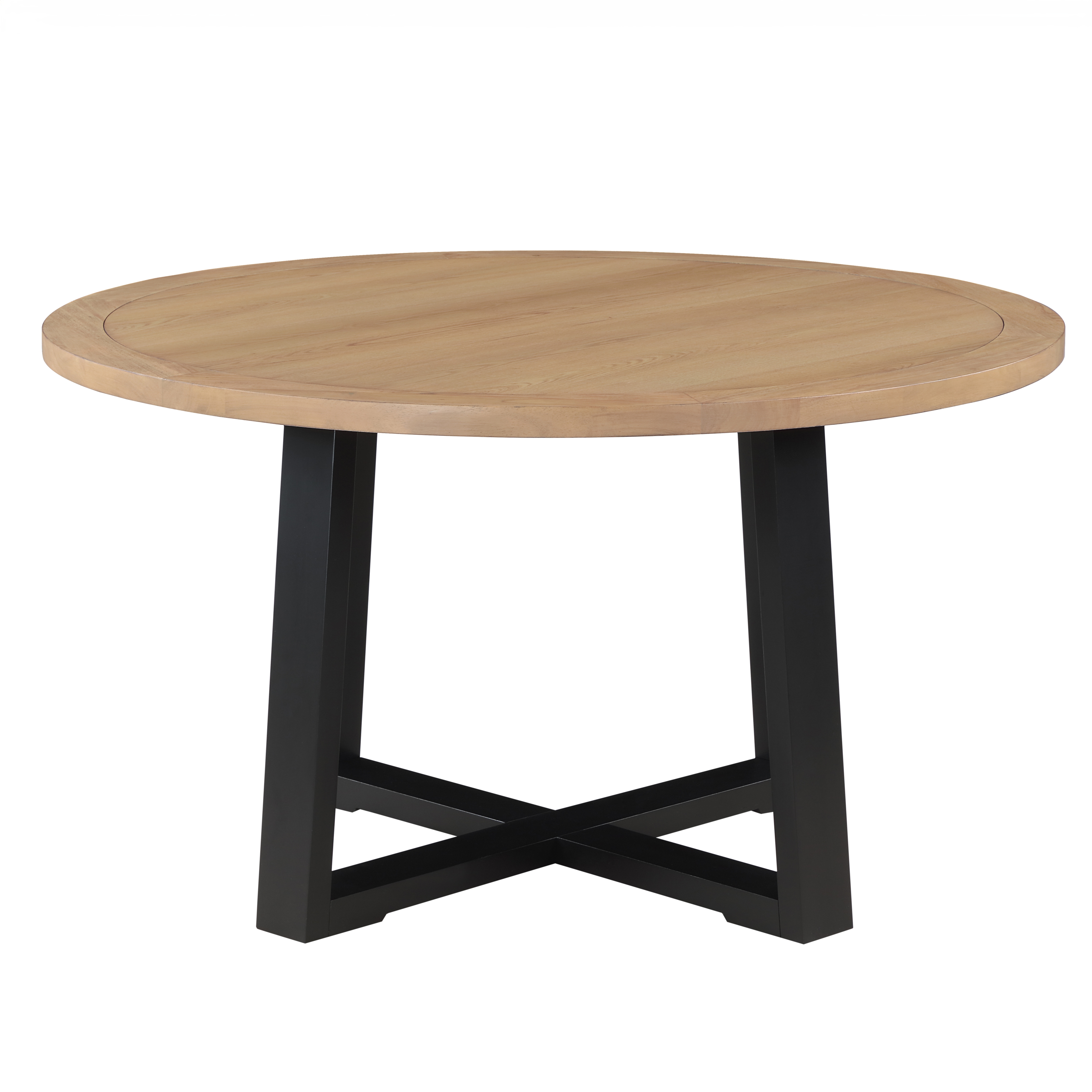 54" Round Two-Tone Dining Table w/Sled Base