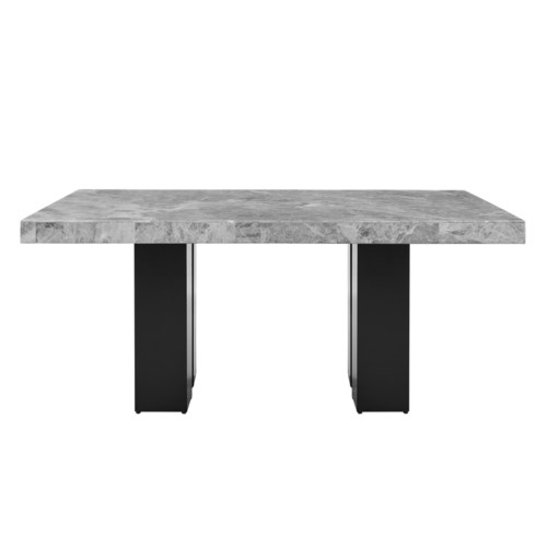 9-Piece Rectangle Dining Set with Black Chairs