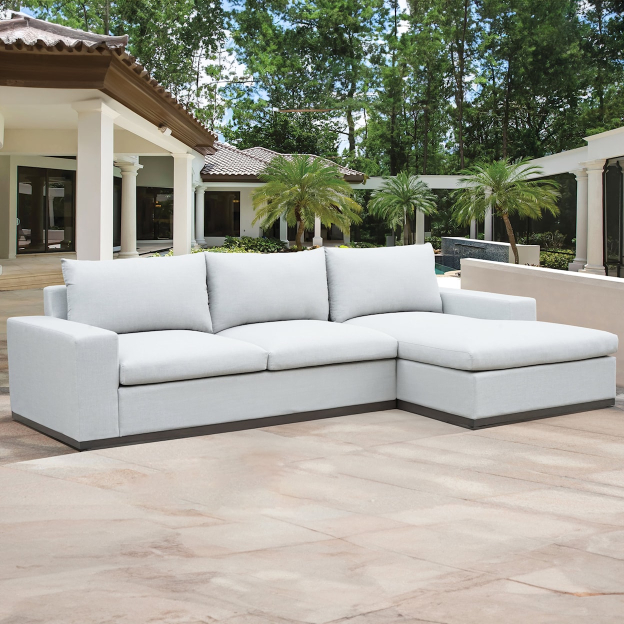 Prime Wyatt 2-Piece Outdoor Chaise Sofa