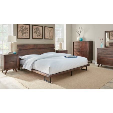 5-Piece Rustic King Panel Bedroom Set