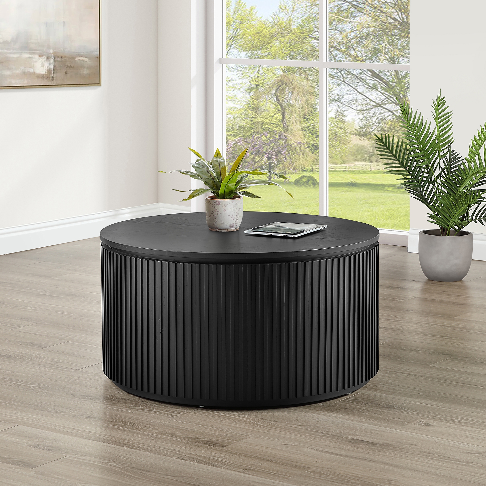 36" Round Coffee Table w/Casters