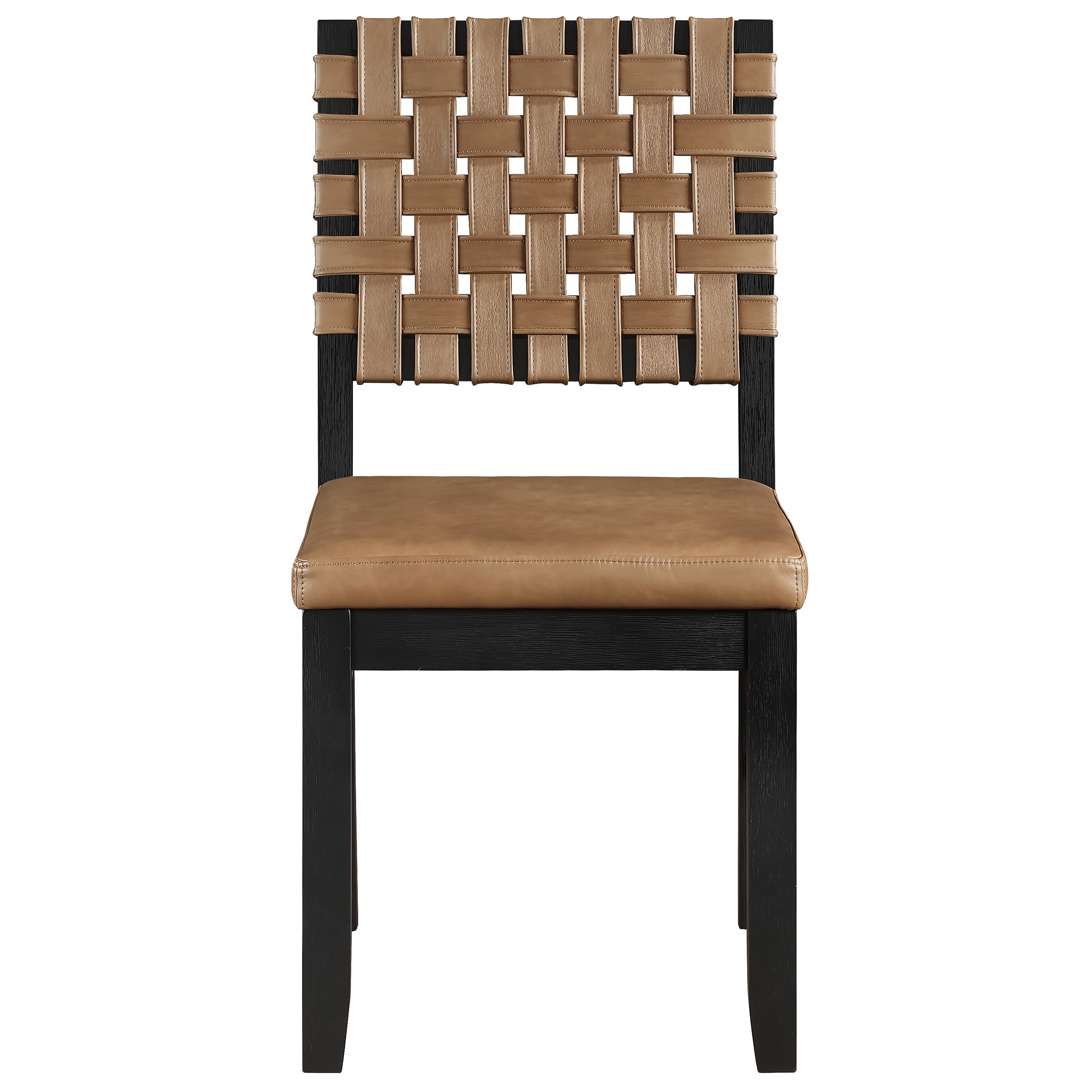 Upholstered Webbed-Back Dining Side Chair