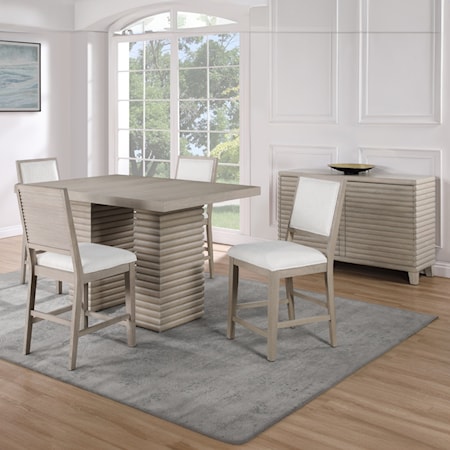 5-Piece Counter-Height Dining Set