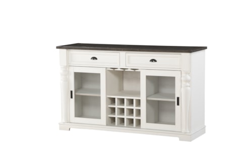 Farmhouse Server with Wine Storage