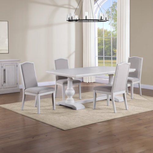 Transitional 5-Piece Dining Set