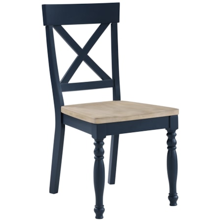 X-Back Side Chair w/Turned Front Legs