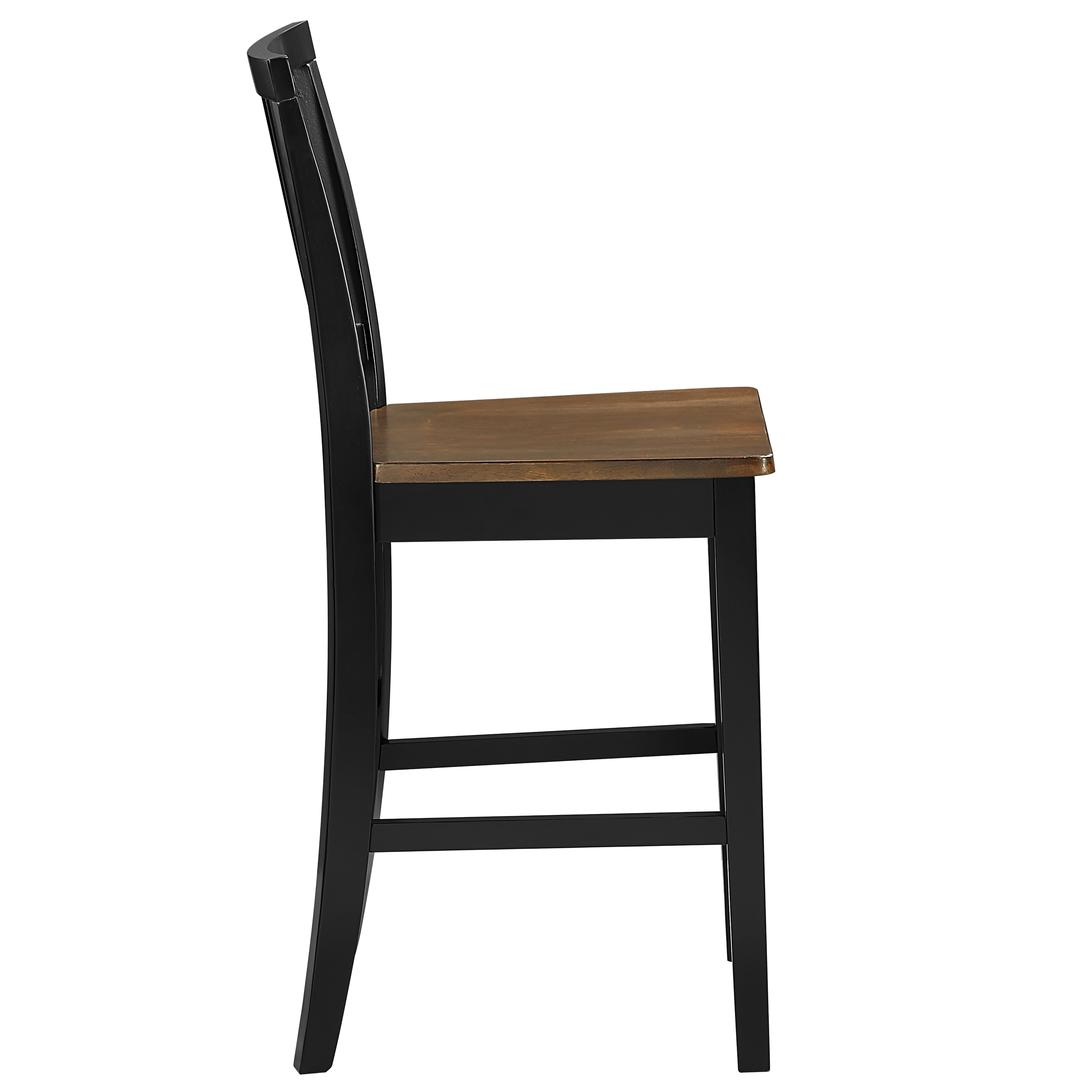 Two-Tone Slat-Back Counter Chair