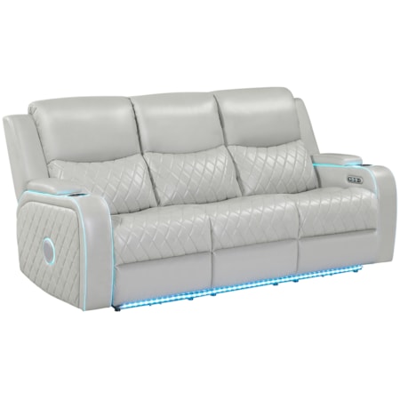 Power Reclining Sofa w/Ambient Lighting