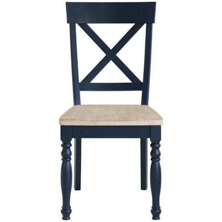 X-Back Side Chair w/Turned Front Legs