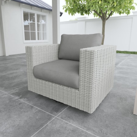 Outdoor Wicker Swivel Chair