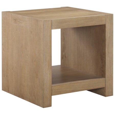 24" Square Open-Shelf Side Table