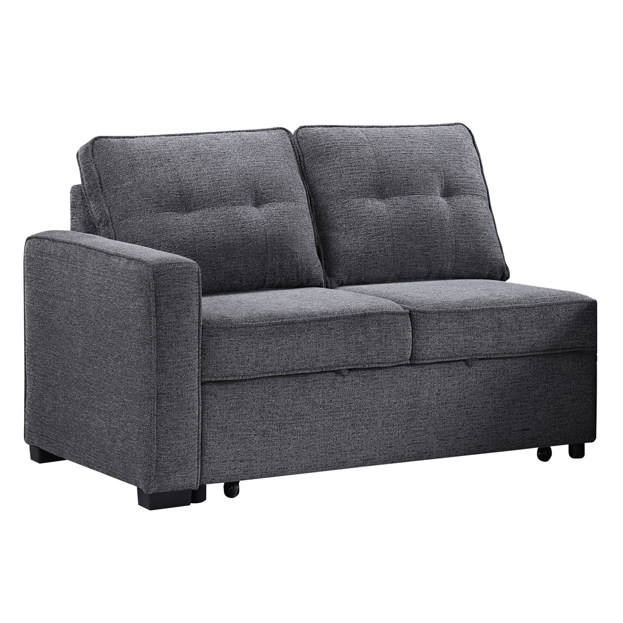 Steve Silver Noah Noah Convertible Sleeper Loveseat, Gray