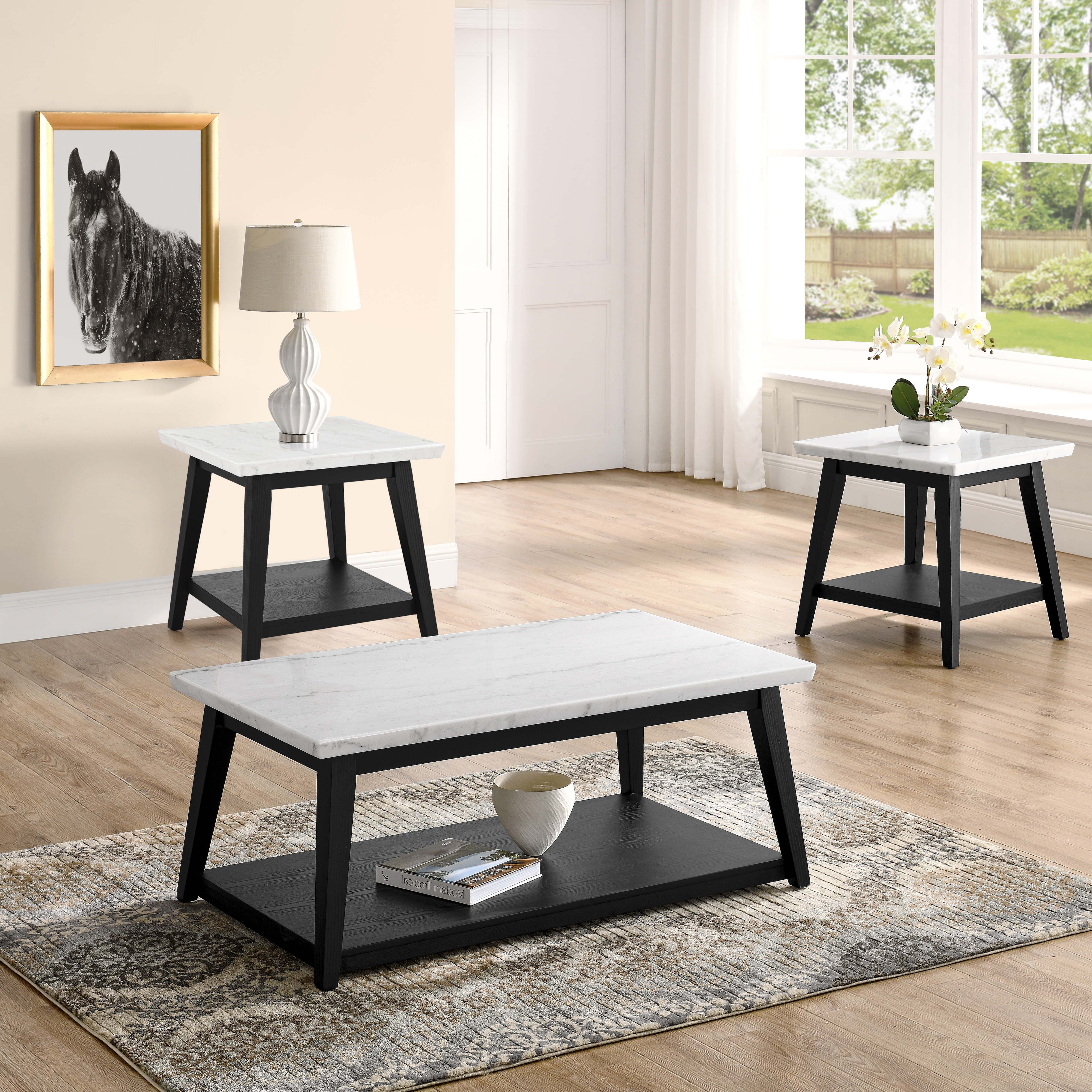 Vida-Black 3-Piece Table Set