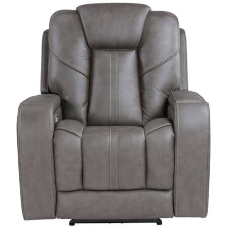 Leather Triple-Power Recliner w/Speakers