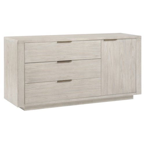 Modern Plinth-Base Server with Three Deep Drawers