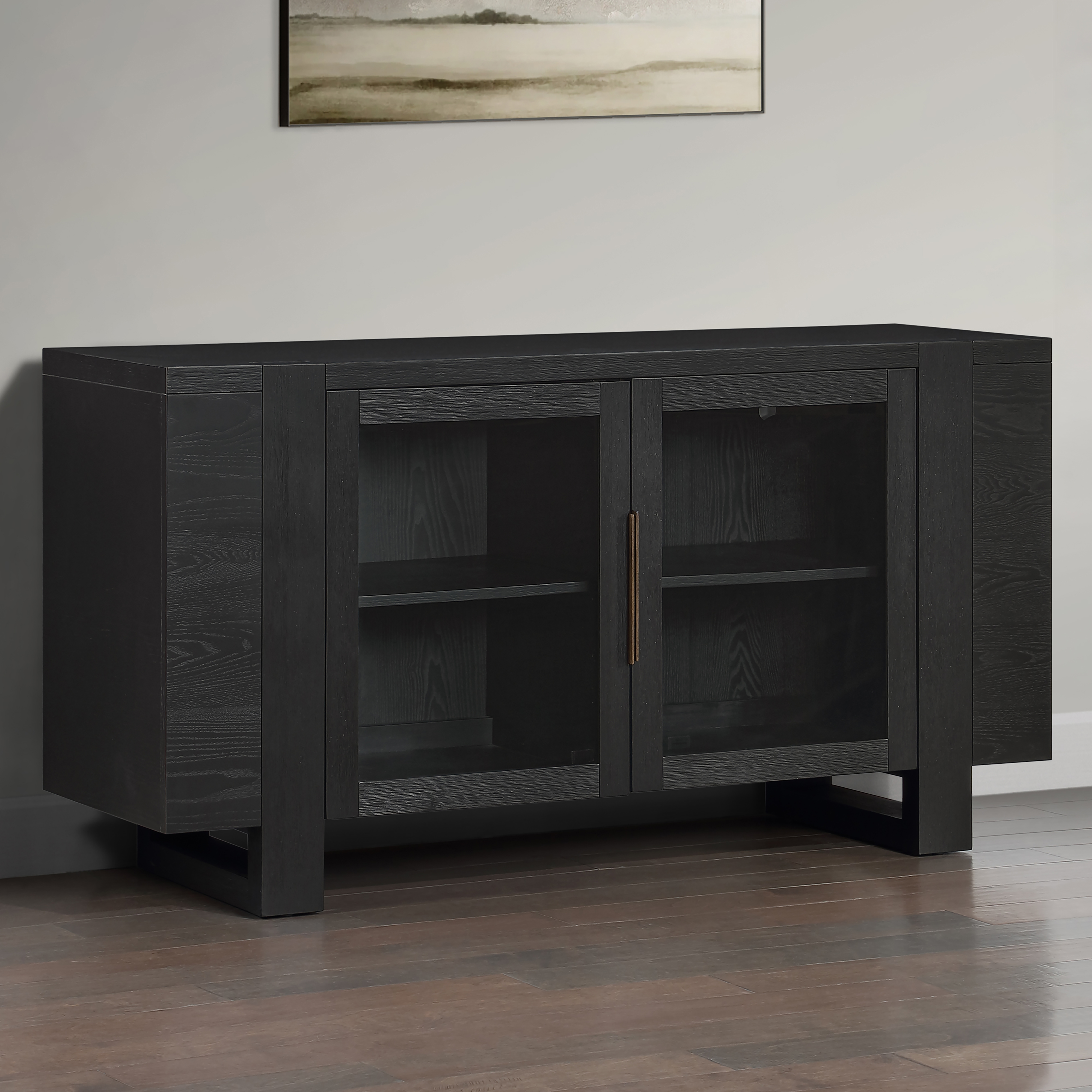 60" Glass-Door Server w/USB Ports &amp; Outlets