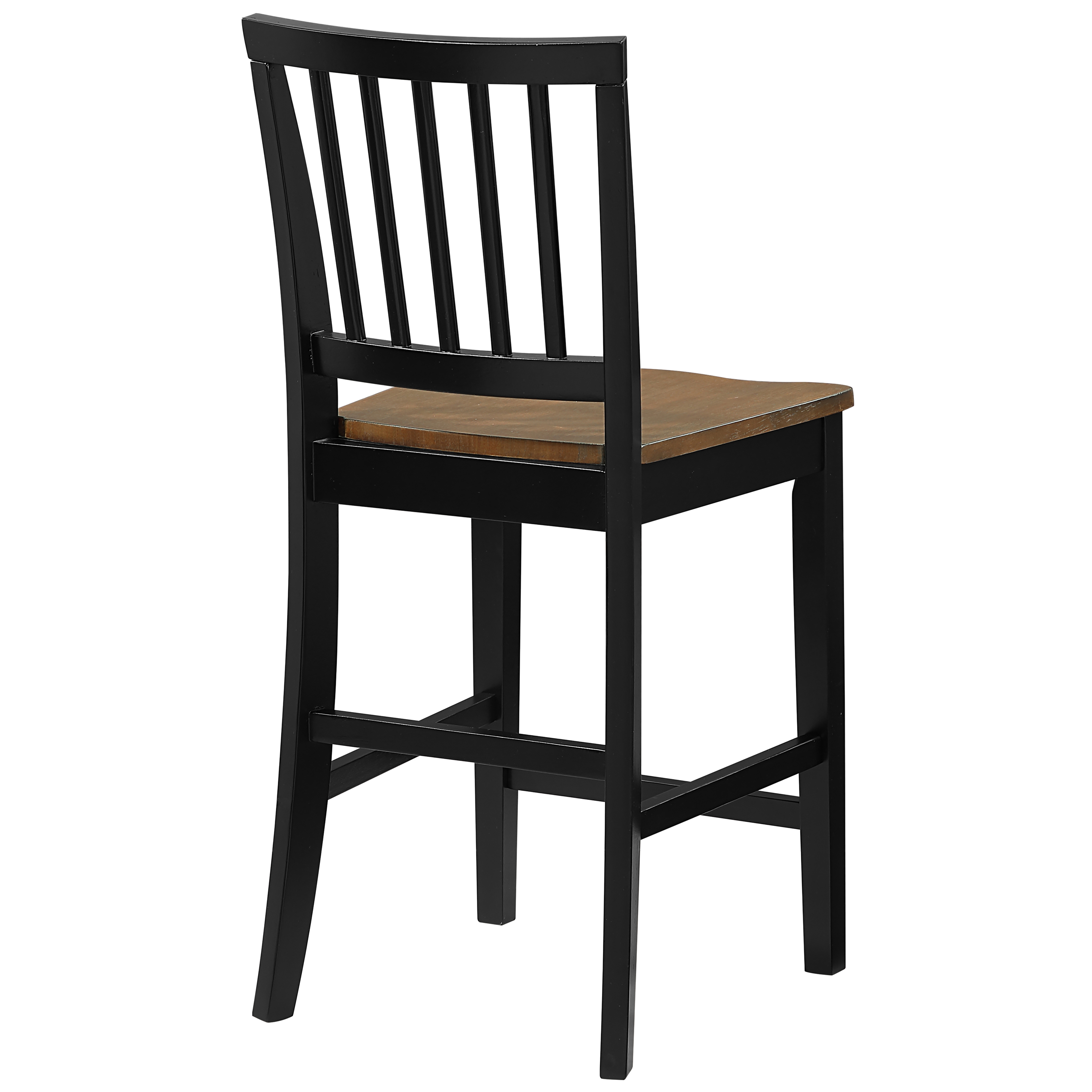 Two-Tone Slat-Back Counter Chair