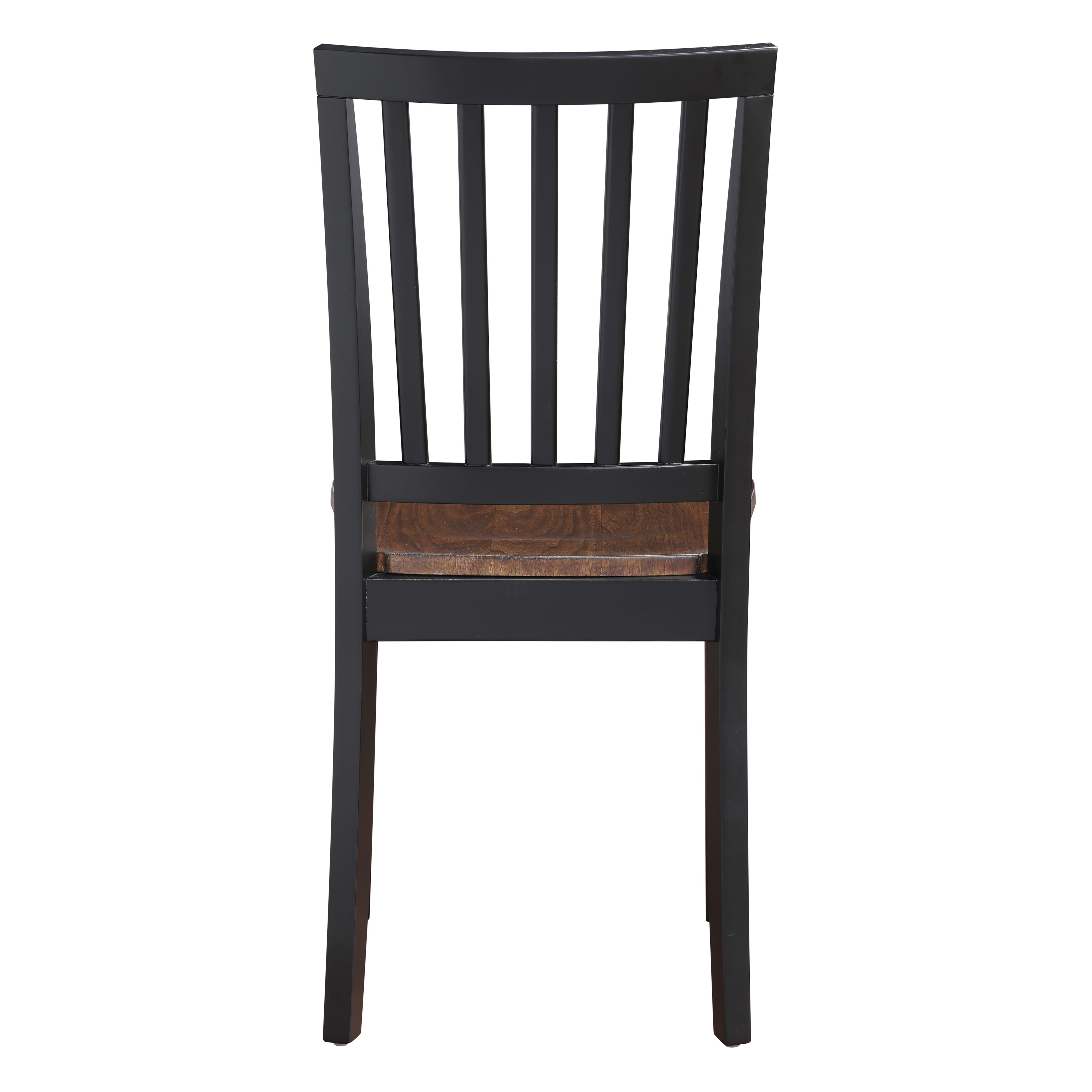 Two-Tone Slat-Back Dining Side Chair