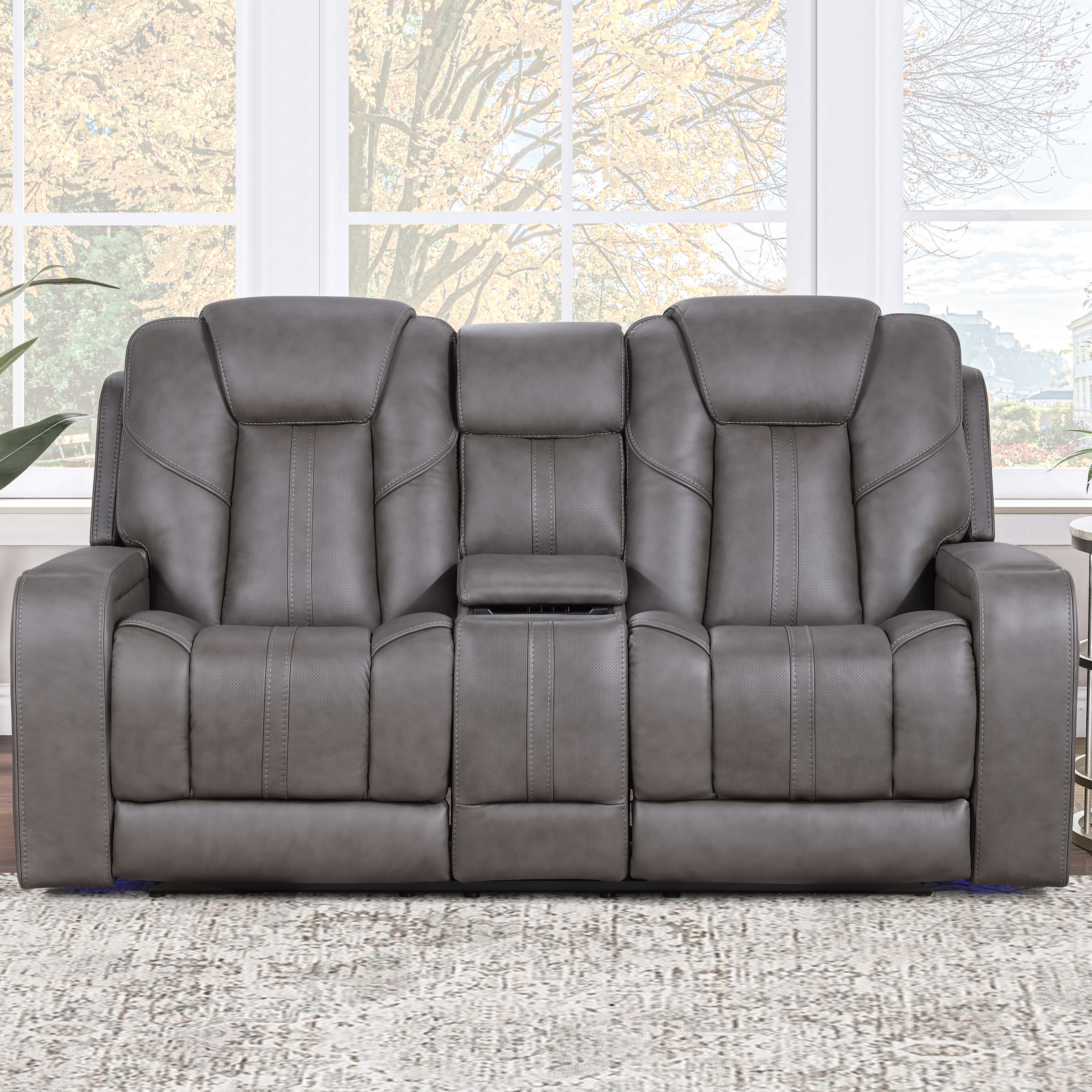 Triple-Power Theater Loveseat w/Console