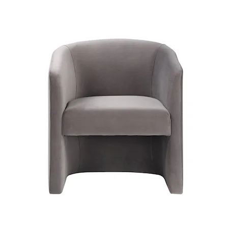 Iris Contemporary Upholstered Dining Accent Chair - Fog