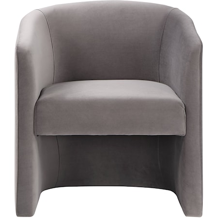 Iris Contemporary Upholstered Dining Accent Chair - Fog