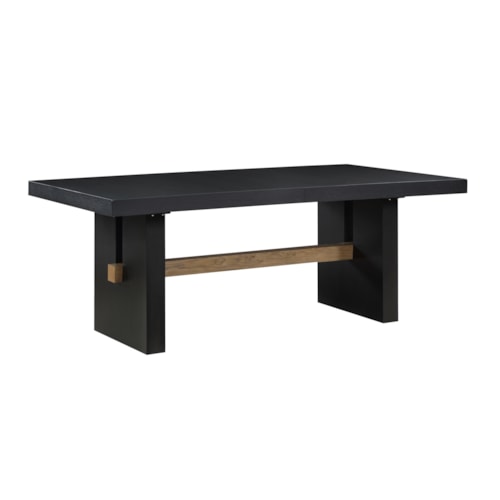 Modern Rustic 78"-96" Extension Dining Trestle Table with 18" Leaf
