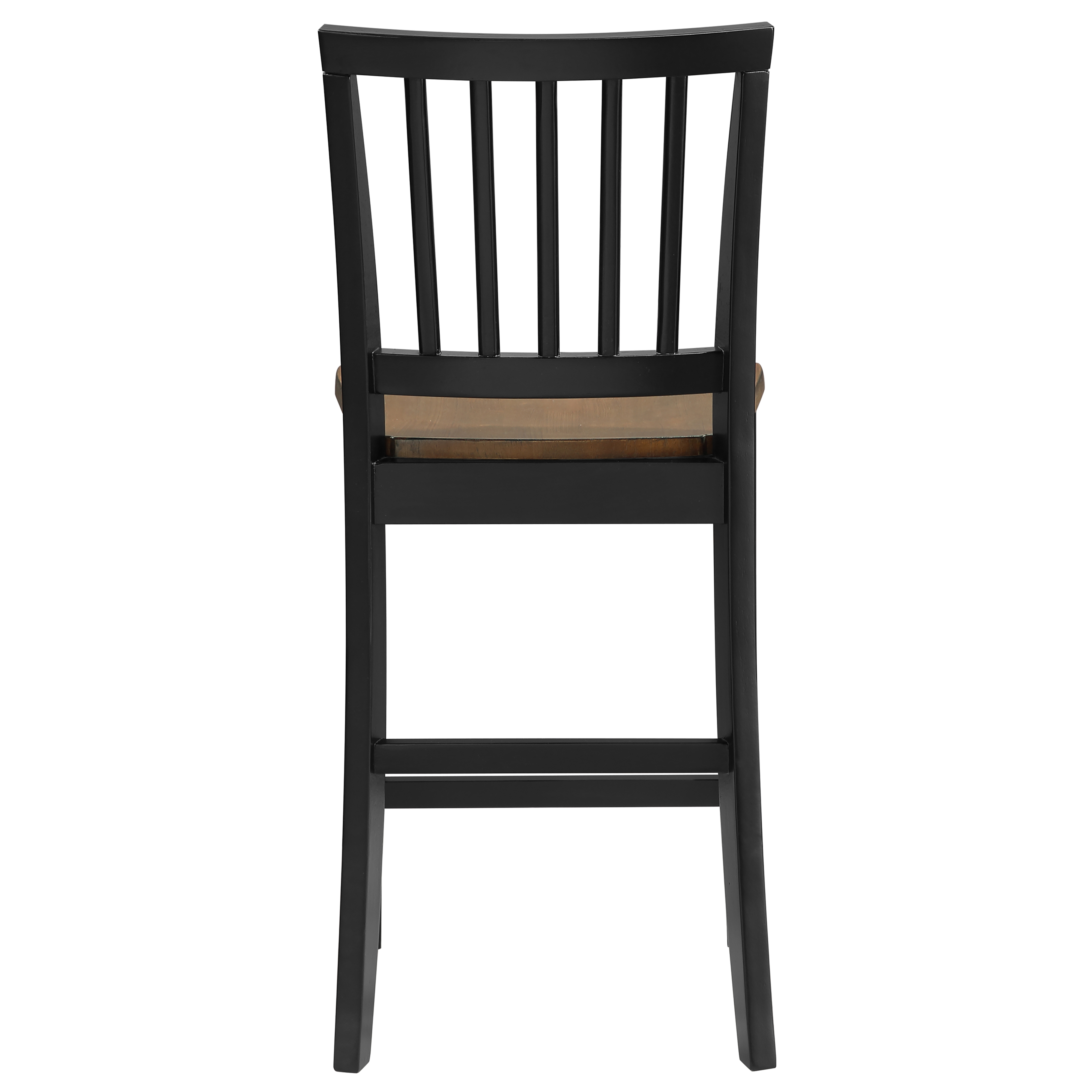 Two-Tone Slat-Back Counter Chair