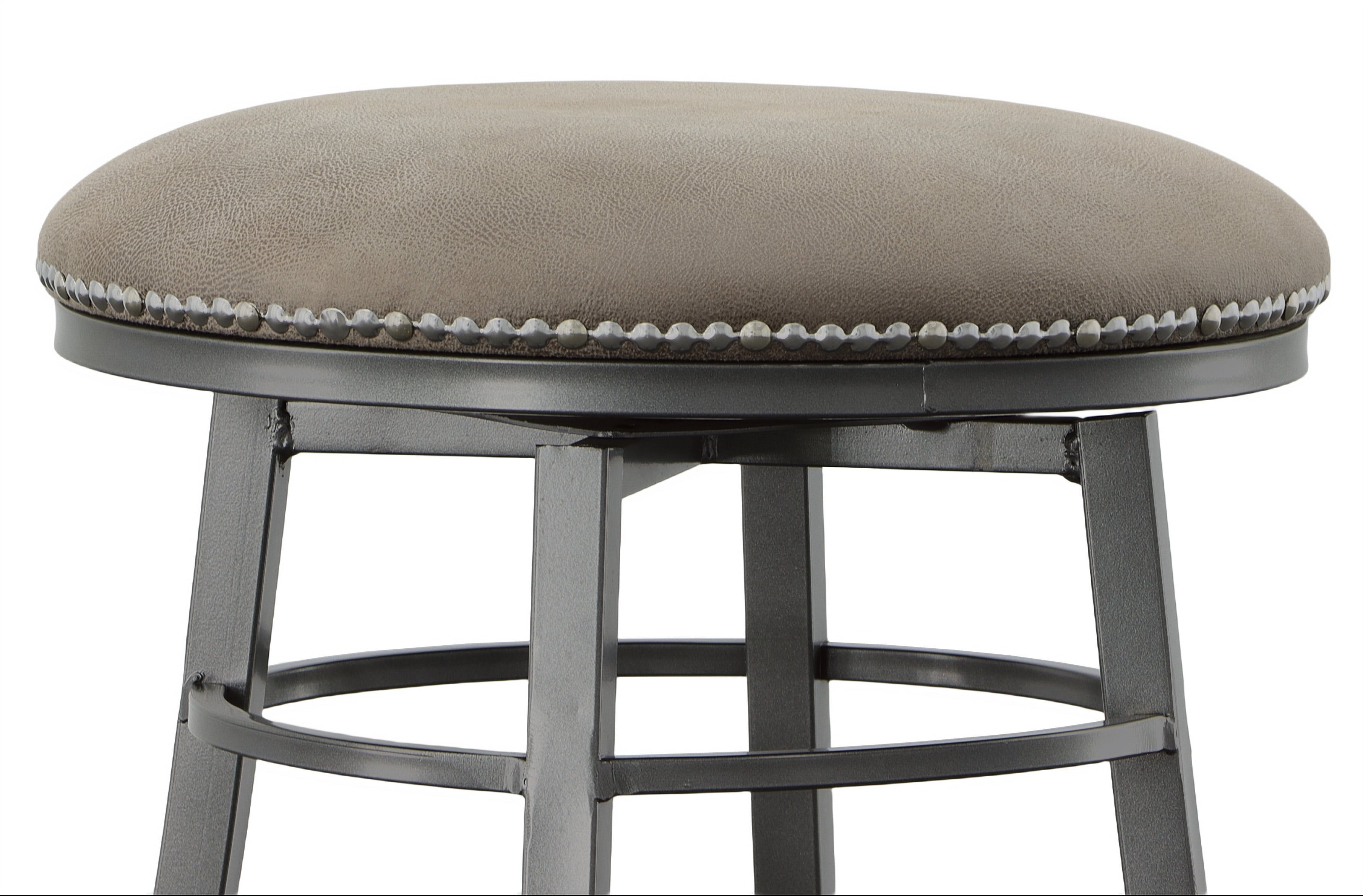 Bali Backless Swivel Bar Chair Grey