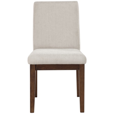 Upholstered Side Chair w/Wood-Trim Back