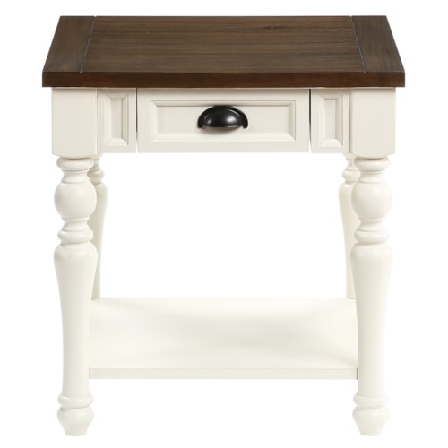 Farmhouse End Table with Drawer