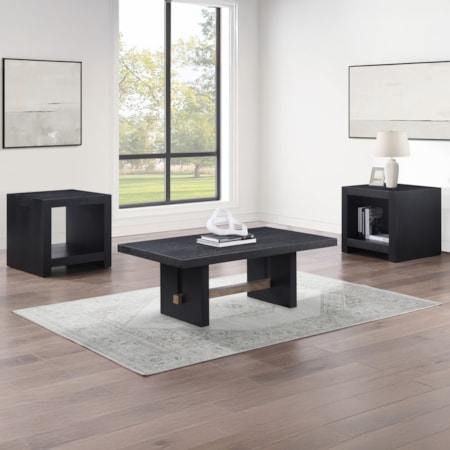 3-pc. Occasional Table Set w/Open Shelves