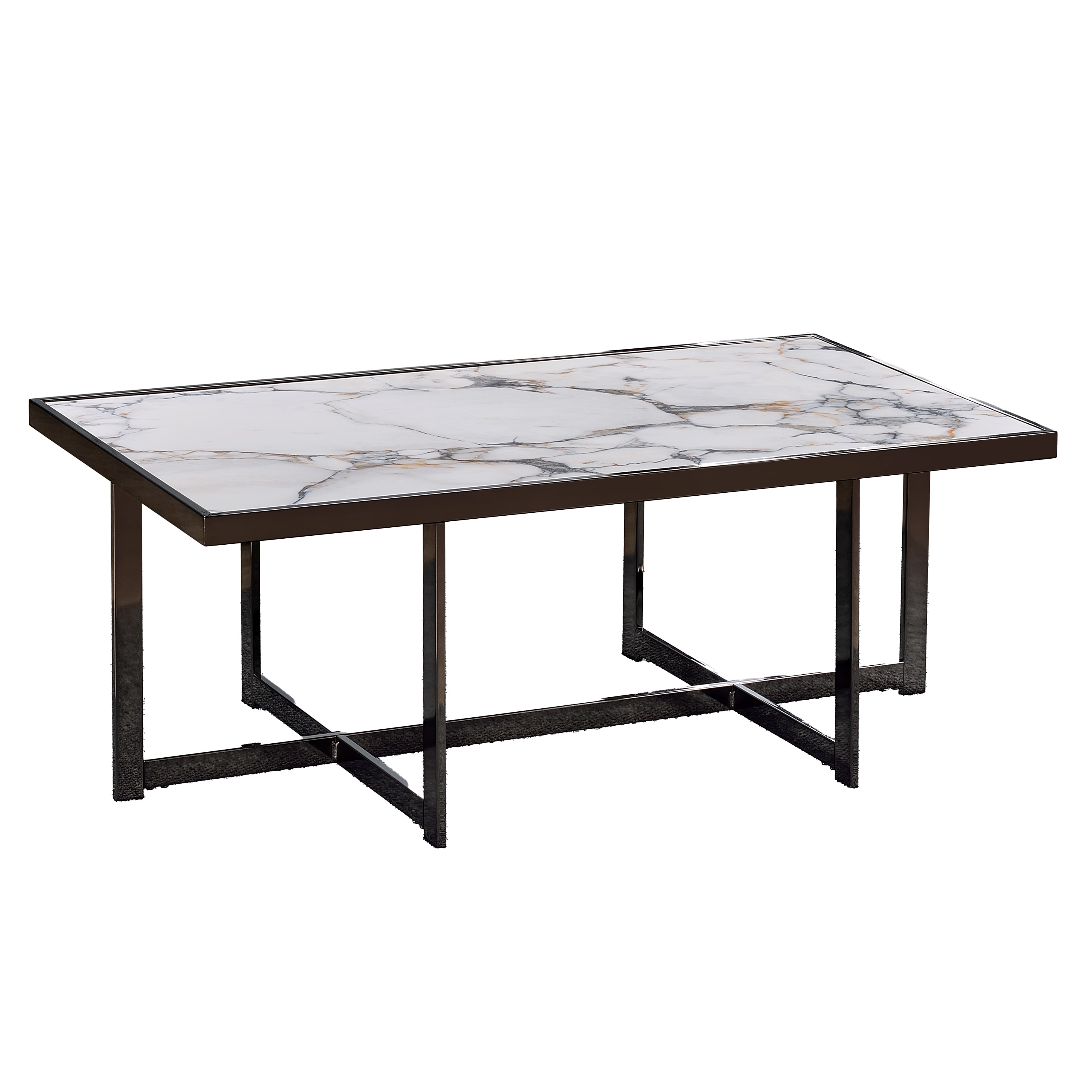 Rect. Cocktail Table w/Sintered Stone Inlay