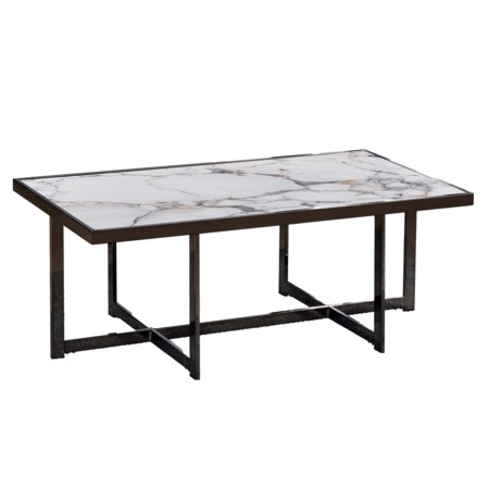 Rect. Cocktail Table w/Sintered Stone Inlay
