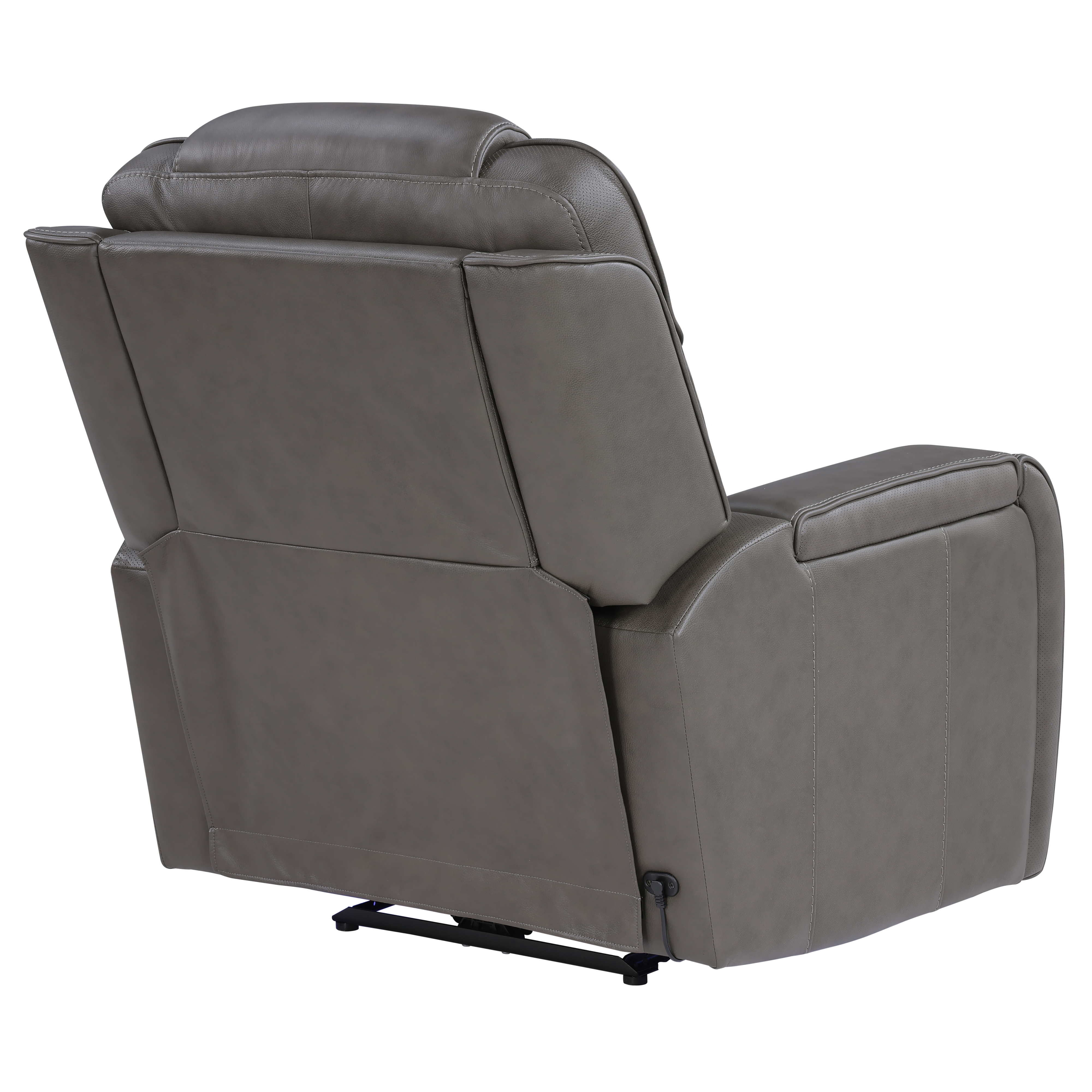 Leather Triple-Power Recliner w/Speakers